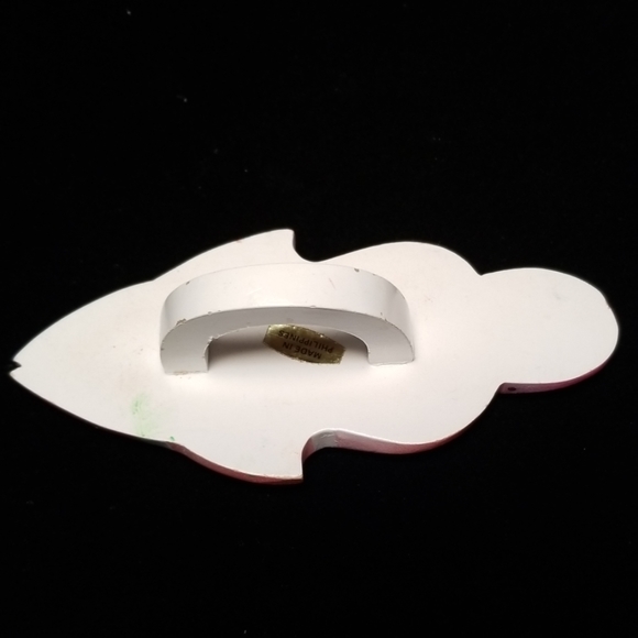 Vintage 1970s Hand Painted Tropical Fish Scarf Clip - Picture 7 of 12